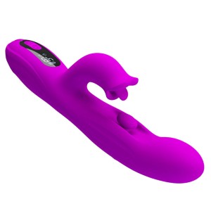 PRETTY LOVE - VIBRATORE OSCILLANTE YALANDA RABBIT CON DISPLAY LED VIOLA